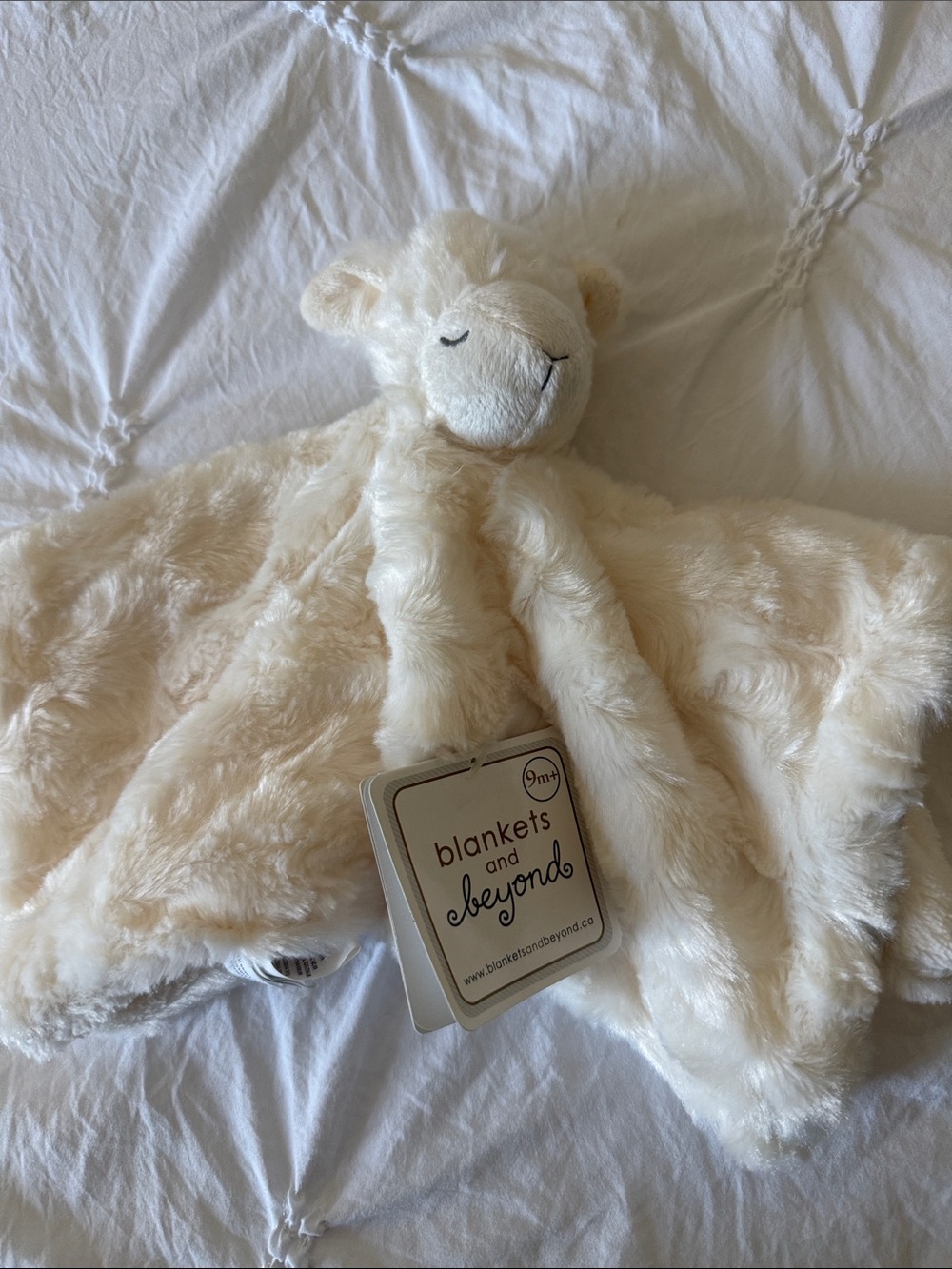 Blankets and Beyond Cream Plush Lamb Security Blanket